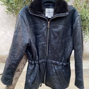 NW Andrew Marc Thermal Leather Jacket, Sz XS/TP